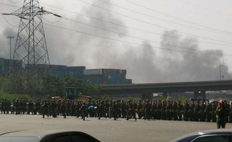 天津危險品倉庫爆炸現場